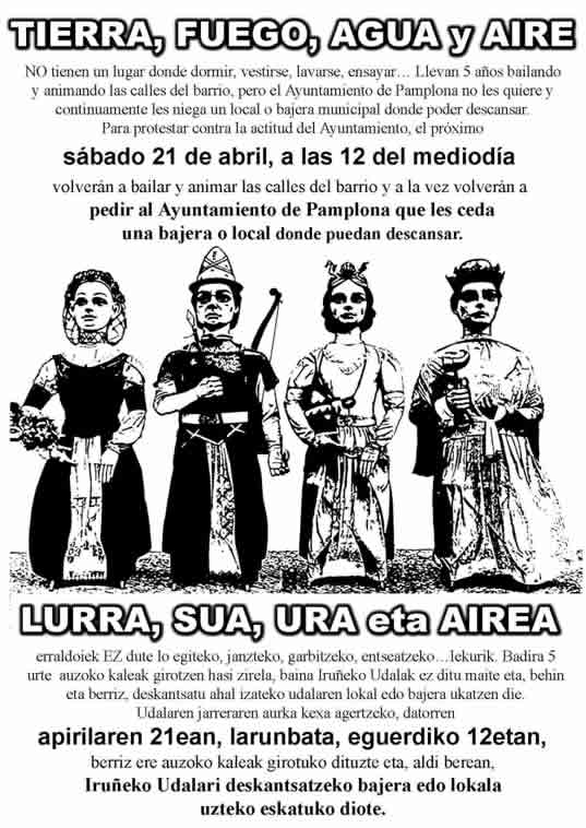 alde zaharreko erraldoiak gigantes casco viejo pamplona kalejira lokala behar dugu